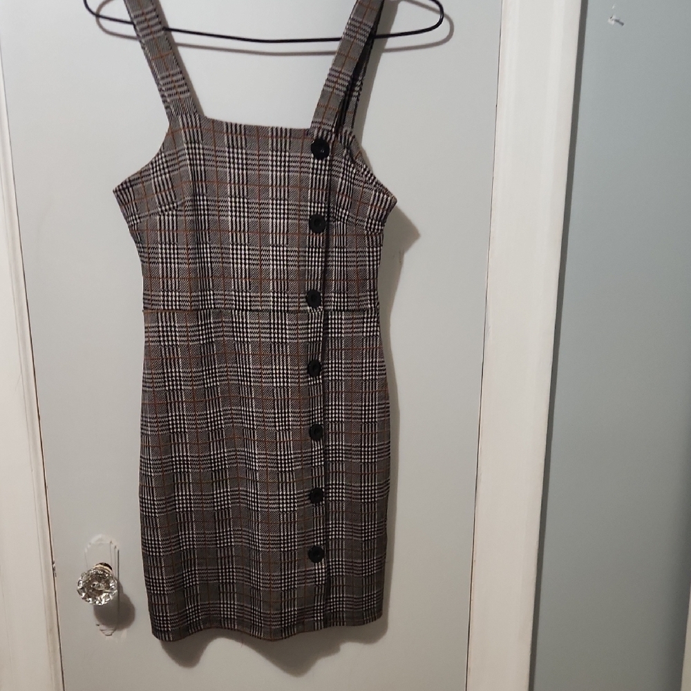 Plaid Button-Down Dress